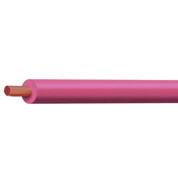 AUTOMOTIVE CABLE 4MM SINGLE CORE PINK 30M ROLL Best Elec Wholesale